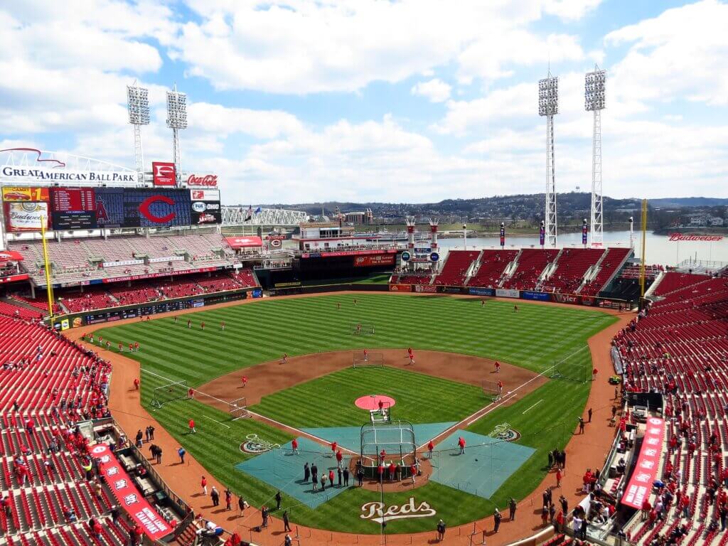 aerial view of the Great American Ball Park